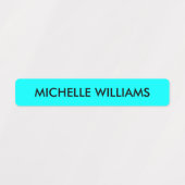 NEON FARBE BLAUE GREEN FUCHSIA YELLOW KIDNAME ETIKETTEN (Design 1)