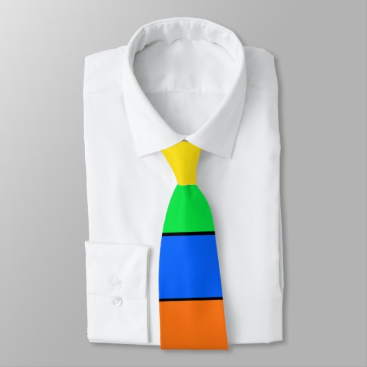 NEON FARBFLUORESCENT STRIPES MONOGRAM INITIALEN KRAWATTE (Gebunden)