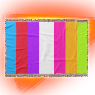 Neon farbige Streifen   Decke