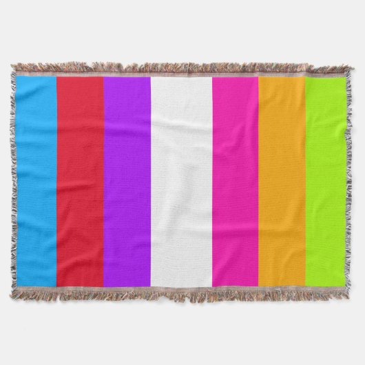 Neon farbige Streifen | Decke (Vorderseite)