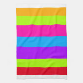 Neon farbige Streifen | Geschirrtuch (Vertikal)