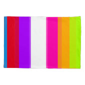 Neon farbige Streifen | Kissenbezug (Rückseite-Links)