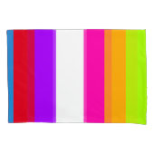 Neon farbige Streifen | Kissenbezug (Vorderseite-Links)