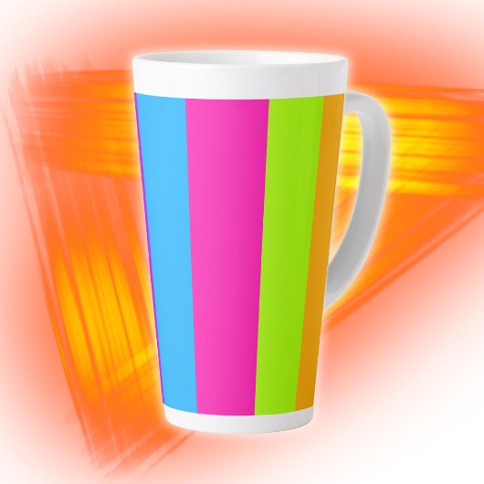 Neon farbige Streifen | Milchtasse