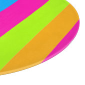 Neon farbige Streifen | Schneidebrett (Ecke)