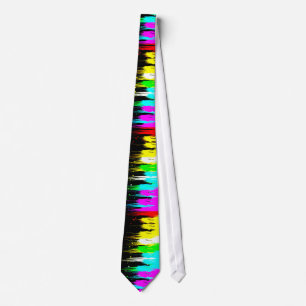 Neon-Farbspritzer Krawatte