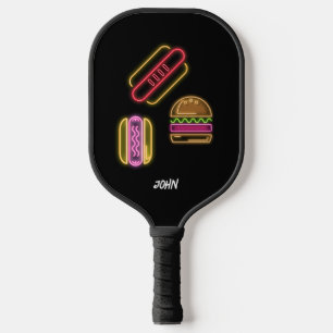 Neon Fast Food Monogram Name Vibrann Pickleball Schläger
