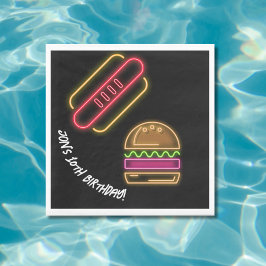 Neon Fast Food Monogram Name Vibrann Serviette