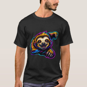 Neon Faultier Vibes – Chilliges und farbenfrohes T T-Shirt