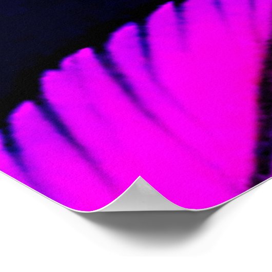 Neon Feather Pattern Die pulsierende Kunst Poster (Ecke)