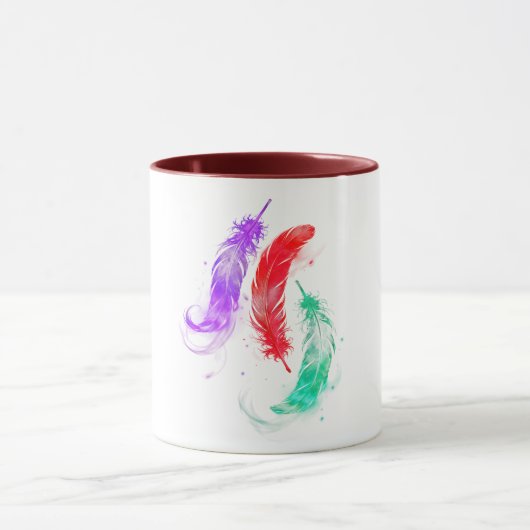 Neon-Feder-Glow-Kaffeetasse Tasse (Zentrum)