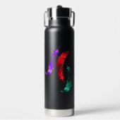 Neon-Feder-Glow-Wasserflasche Trinkflasche (Vorderseite)