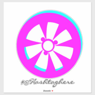 Neon Felge Pink Schwarz Auto Aufkleber