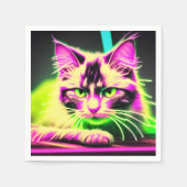 Neon Feline Fiesta: Teen Birthday Bash Collection Serviette (Vorderseite)