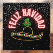 Neon Feliz Navidad Window Cling Fensteraufkleber (Blatt 2)