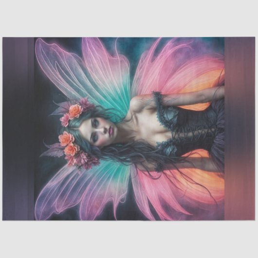 Neon Festival Summer Fairy Decoupage Seidenpapier (Vorderseite)