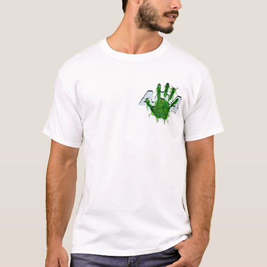 Neon Fingerprint & Handprint Splash 2026 T-Shirt (Vorderseite)