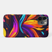 Neon Fire Design mit feinen Icons Case-Mate iPhone Hülle (Rückseite (Horizontal))