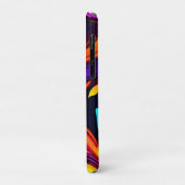 Neon Fire Design mit feinen Icons Case-Mate iPhone Hülle (Hinten/Links)