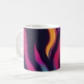 Neon Fire Flame Kaffeetasse (Vorderseite Links)