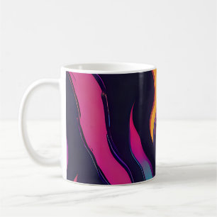 Neon Fire Flame Kaffeetasse