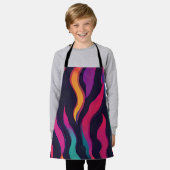 Neon Fire Flame Schürze (Getragen)