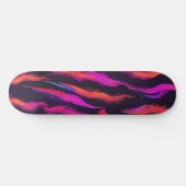 Neon Fire Flame Skateboard (Horizontal)