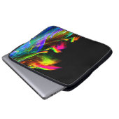 NEON Fire Multicolor Einzigartige Abstrakte Kunst Laptopschutzhülle (Vorne Knopf)