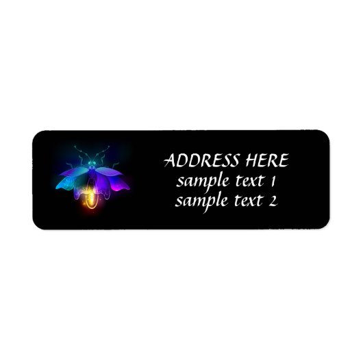 Neon Firefly auf schwarz (Vorne)