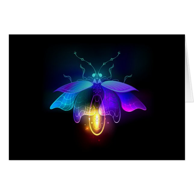 Neon Firefly auf schwarz (Vorderseite (Horizontal))
