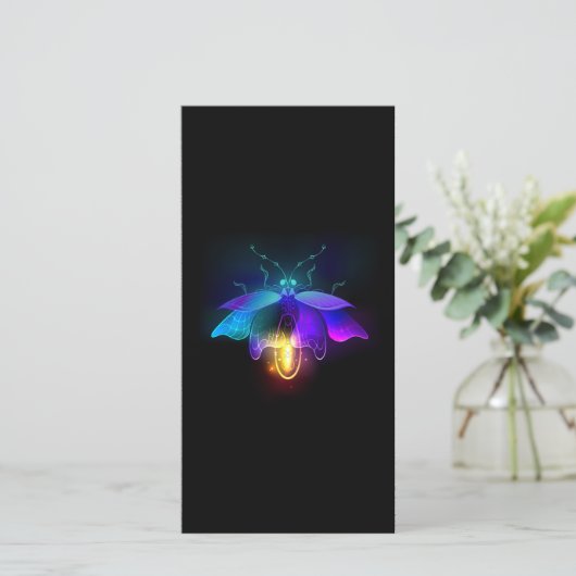 Neon Firefly auf schwarz Ankündigung (Stehend Vorderseite)