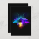 Neon Firefly auf schwarz Ankündigung (Vorne/Hinten)