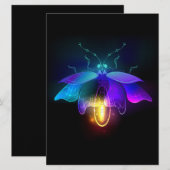 Neon Firefly auf schwarz Ankündigung (Vorne/Hinten)