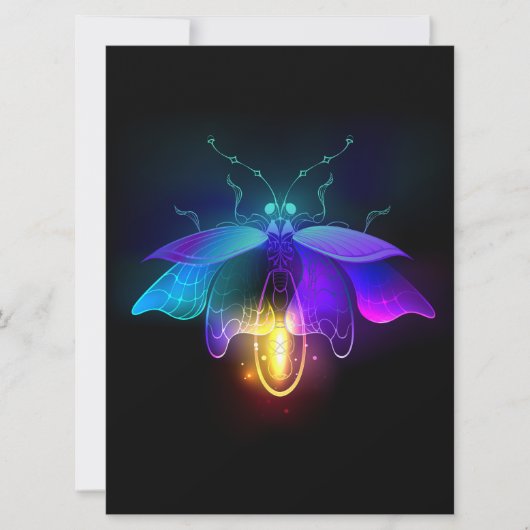 Neon Firefly auf schwarz Ankündigung (Vorderseite)
