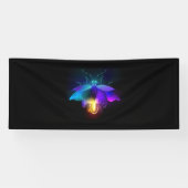 Neon Firefly auf schwarz Banner (Horizontal)