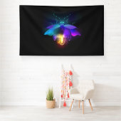Neon Firefly auf schwarz Banner (Insitu)