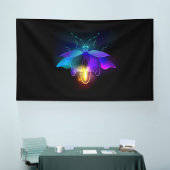 Neon Firefly auf schwarz Banner (Messe)