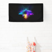 Neon Firefly auf schwarz Banner (InSitu)