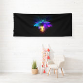 Neon Firefly auf schwarz Banner (Insitu)