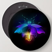 Neon Firefly auf schwarz Button (Vorne & Hinten)