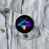 Neon Firefly auf schwarz Button (Beispiel)