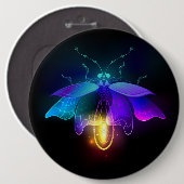 Neon Firefly auf schwarz Button (Vorne & Hinten)
