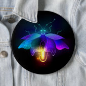 Neon Firefly auf schwarz Button (Beispiel)