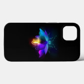 Neon Firefly auf schwarz Case-Mate iPhone Hülle (Rückseite (Horizontal))
