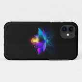 Neon Firefly auf schwarz Case-Mate iPhone Hülle (Rückseite (Horizontal))