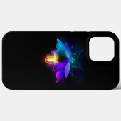 Neon Firefly auf schwarz Case-Mate iPhone Hülle (Rückseite (Horizontal))