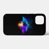 Neon Firefly auf schwarz Case-Mate iPhone Hülle (Rückseite (Horizontal))