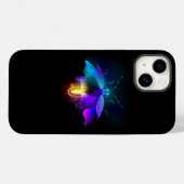 Neon Firefly auf schwarz Case-Mate iPhone Hülle (Rückseite (Horizontal))