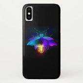 Neon Firefly auf schwarz Case-Mate iPhone Hülle (Rückseite)