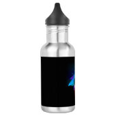 Neon Firefly auf schwarz Edelstahlflasche (Links)